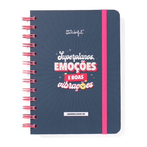 Agenda Wonder 2025-26 Semanal Pequena - Superplanos e boas vibrações - Mr.Wonderful - Papelaria Encantada
