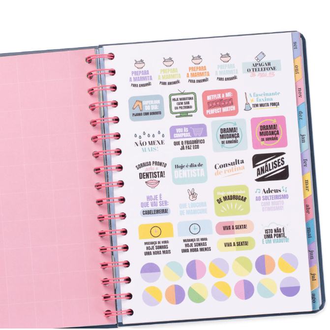 Agenda Wonder 2025-26 Semanal - Superplanos, Emoções e Boas Vibrações - Mr.Wonderful - Papelaria Encantada