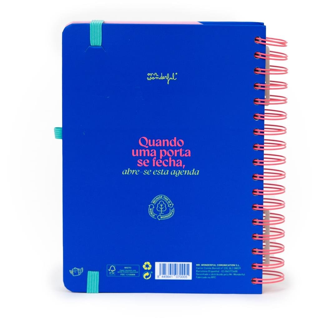 Agenda Wonder 2026 Diária - Quando uma porta se fecha, abre - se esta agenda Mr Wonderful - Papelaria Encantada