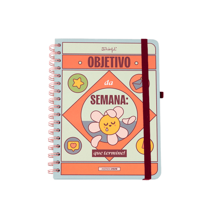 Agenda Wonder 2026 Semanal - Objetivo da semana: que termine! Mr Wonderful - Papelaria Encantada