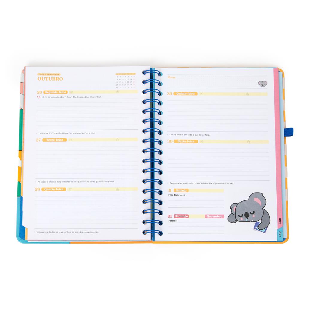 Agenda Wonder 2026 Semanal - Planos random Mr Wonderful - Papelaria Encantada