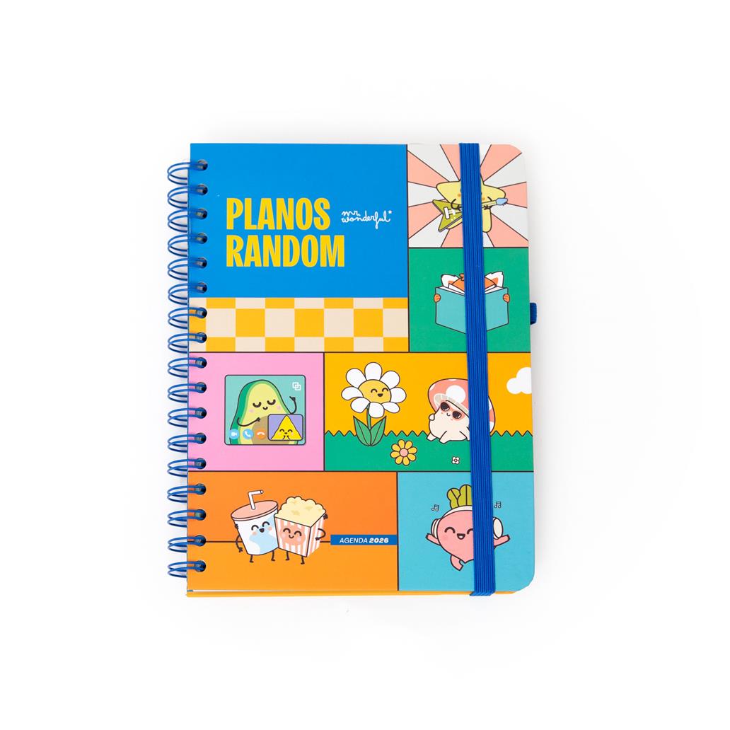 Agenda Wonder 2026 Semanal - Planos random Mr Wonderful - Papelaria Encantada
