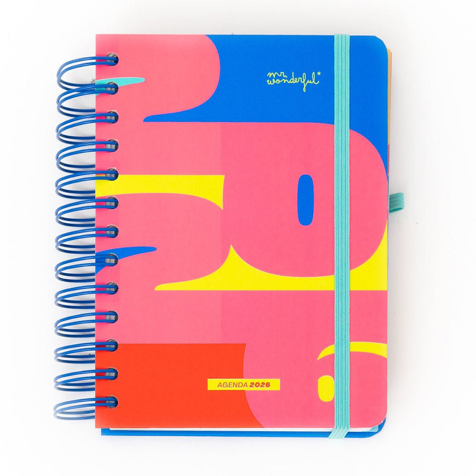 Agenda Wonder pequena 2026 Diária - Quando uma porta se fecha, abre - se esta agenda Mr Wonderful - Papelaria Encantada