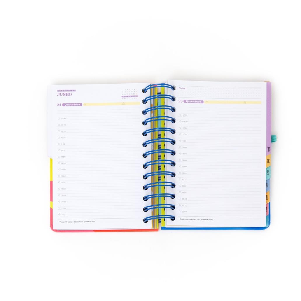 Agenda Wonder pequena 2026 Diária - Quando uma porta se fecha, abre - se esta agenda Mr Wonderful - Papelaria Encantada