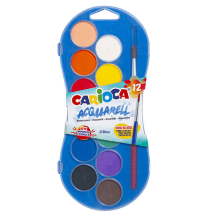 Aguarelas carioca acquarell c/12+pincel - Papelaria Encantada