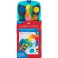 Aguarelas Connector Faber-Castell 12 cores caixa turquesa - Papelaria Encantada