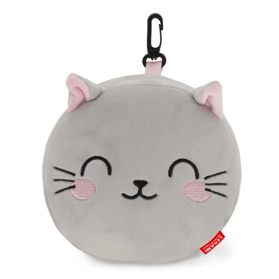 Almofada de viagem gatinho com máscara de dormir - Legami - Papelaria Encantada