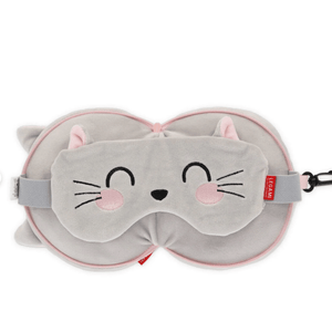 Almofada de viagem gatinho com máscara de dormir - Legami - Papelaria Encantada