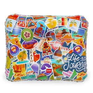 Almofada insuflável Legami - "Travel Stickers" - Papelaria Encantada