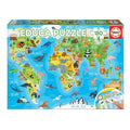 Puzzle Educa Mapa Mundo Animais 150 peças 18115