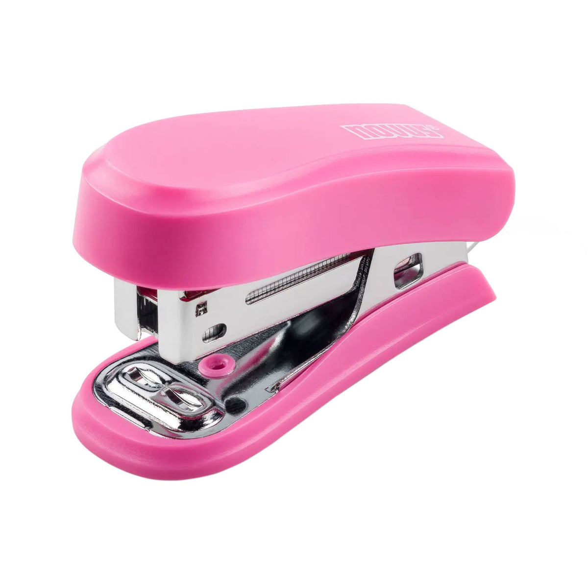 Agrafador Novus Mini 24/6 12 folhas rosa com caixa de agrafos 020-1910