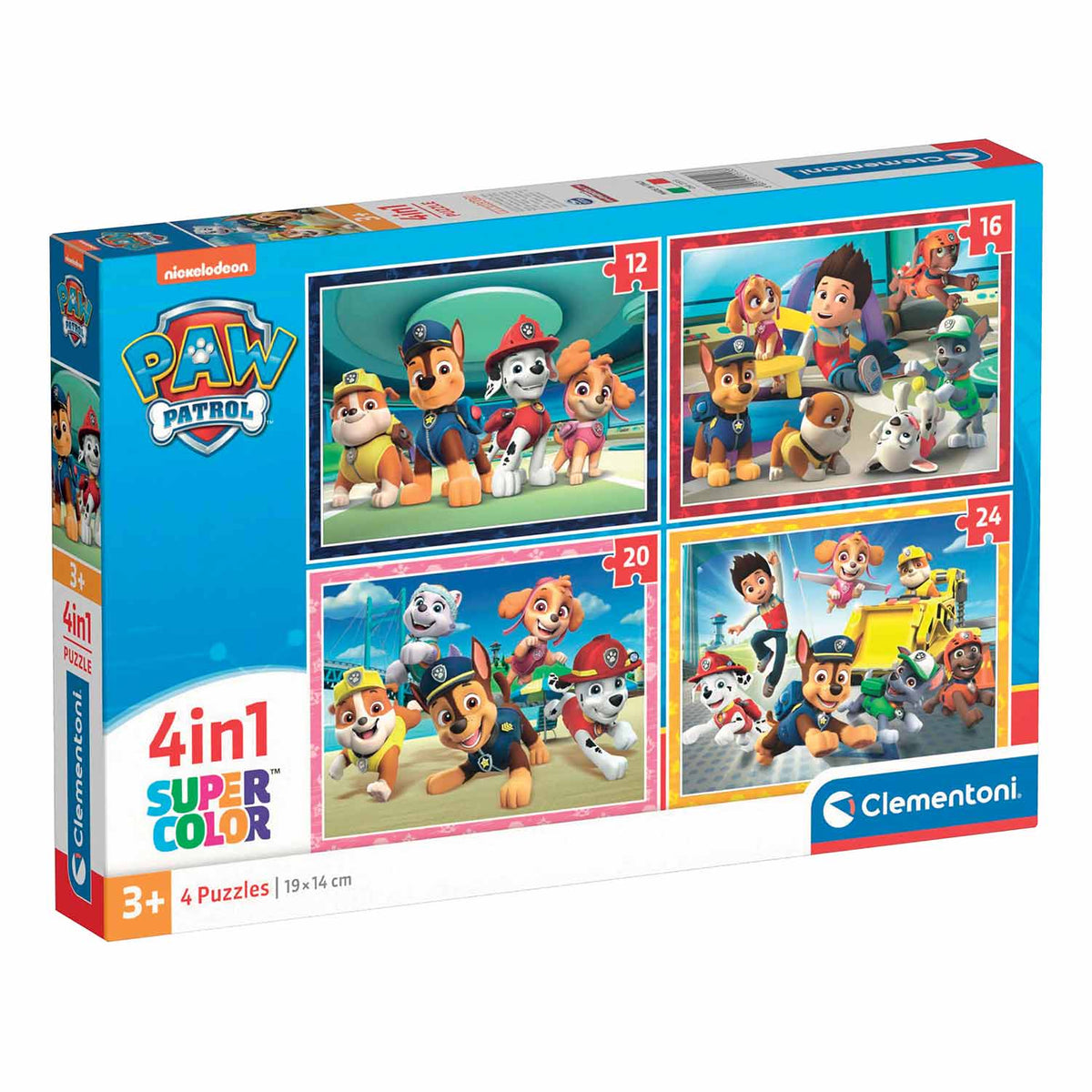 Puzzle Clementoni Patrulha Pata progressivo 12-16-20-24 peças 21513
