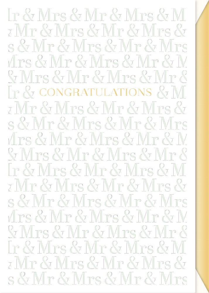Postal de casamento Artebene - Congratulations Mr. & Mrs.