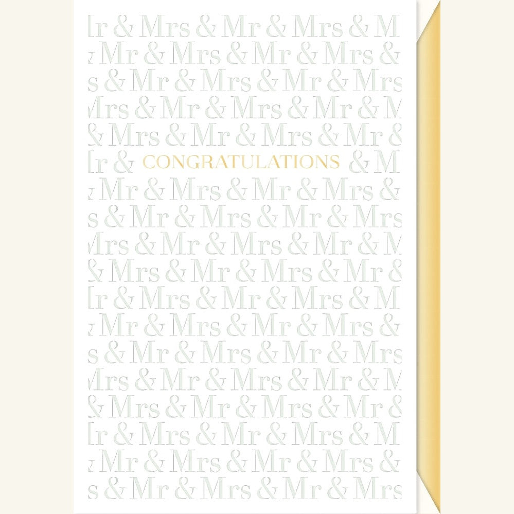 Postal de casamento Artebene - Congratulations Mr. & Mrs.