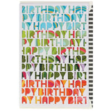 Postal de aniversário Artebene - Happy Birthday Multicor