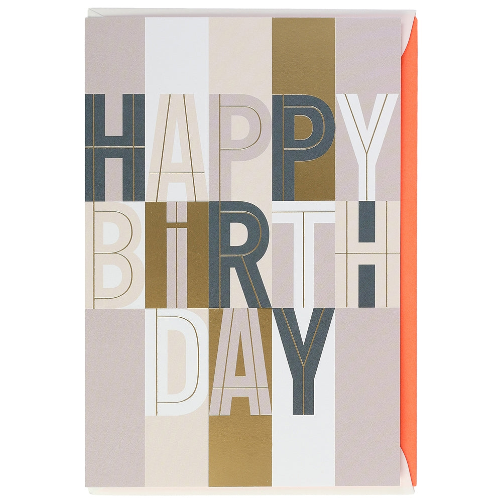 Postal de aniversário Artebene - Happy Birthday Geométrico