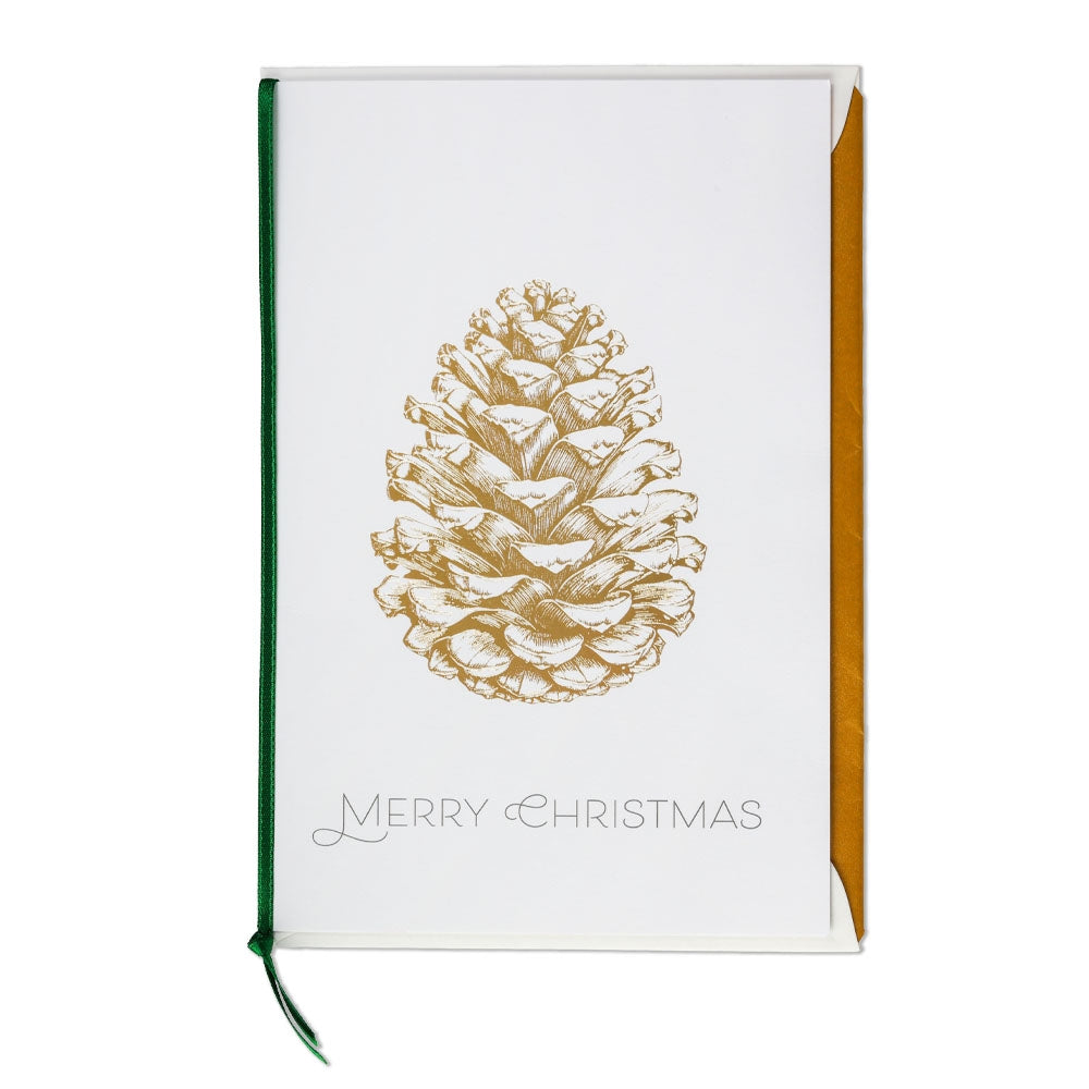Postal de Natal Artebene - Pinha dourada