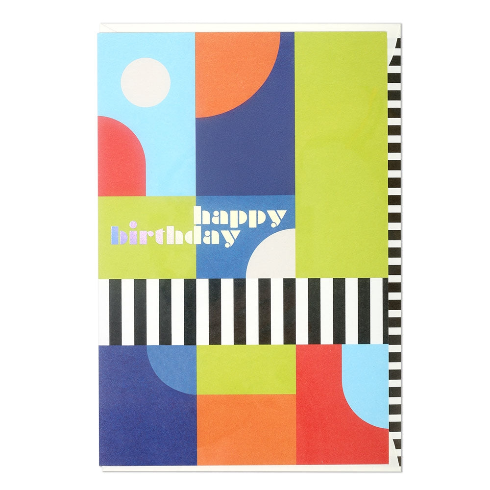 Postal de aniversário Artebene - Happy Birthday Graphic Pop