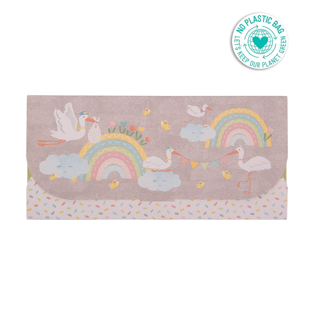 Envelope para presente Artebene - Cegonhas e arco-íris
