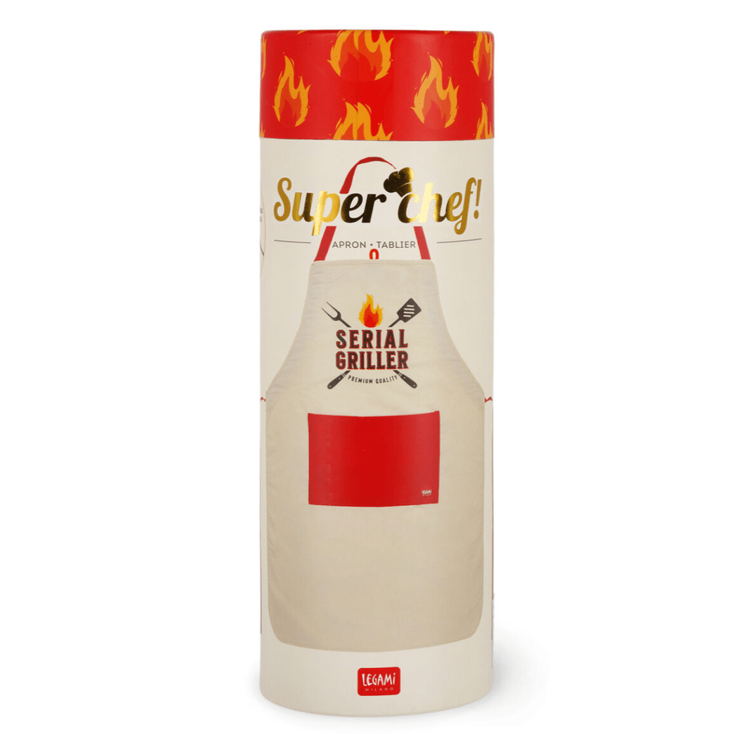 Avental de cozinha " Serial griller " - Super Chef - Legami - Papelaria Encantada