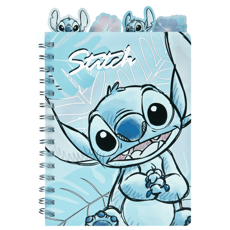 Bloco A5 Stitch com separadores - Papelaria Encantada