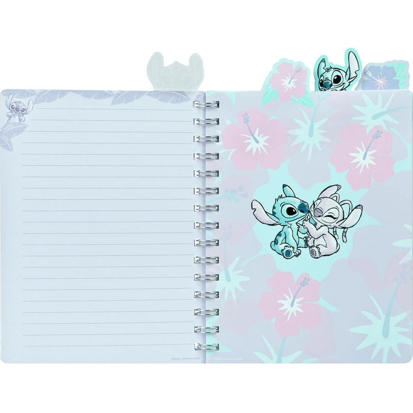 Bloco A5 Stitch com separadores - Papelaria Encantada