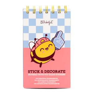 Bloco com Autocolantes Transparentes Mr.wonderful - Papelaria Encantada