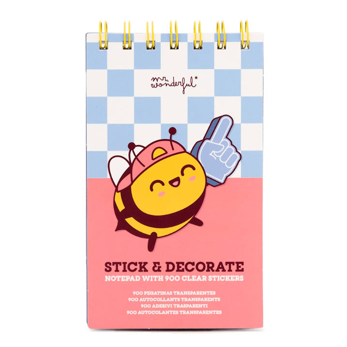 Bloco com Autocolantes Transparentes Mr.wonderful - Papelaria Encantada