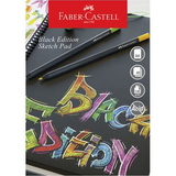 Bloco de Papel Faber - Castel Sketch Pad Black Edition A4 - Papelaria Encantada