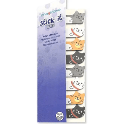 Bloco notas adesivas Gato imaginovo - Papelaria Encantada