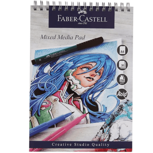 Bloco papel Mixed Media Pad A3 Faber - castell - Papelaria Encantada