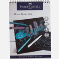 Bloco papel Mixed Media Pad black A3 Faber - castell - Papelaria Encantada