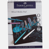 Bloco papel Mixed Media Pad black A3 Faber - castell - Papelaria Encantada