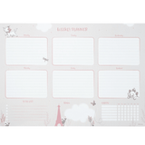 Bloco planificador semanal bonjour marie - Papelaria Encantada