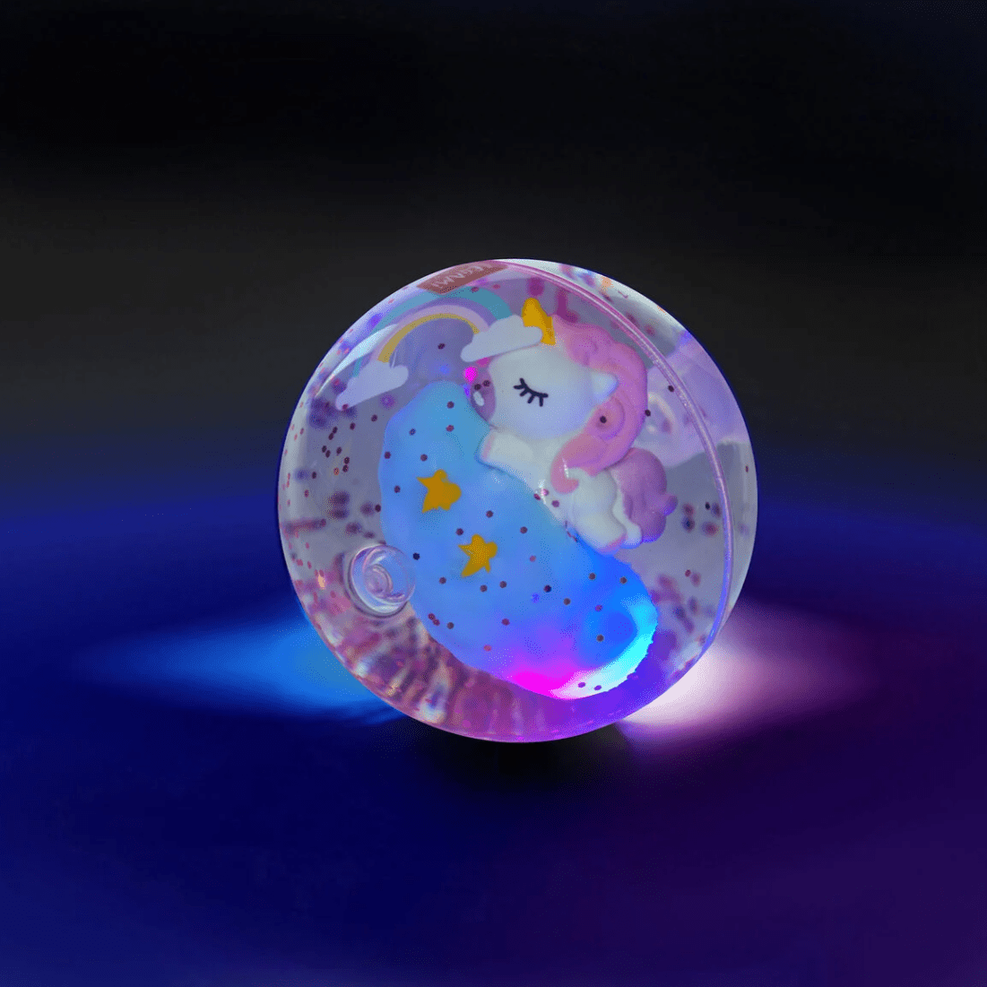 Bola saltitante iluminada - Unicórnio - Legami - Papelaria Encantada