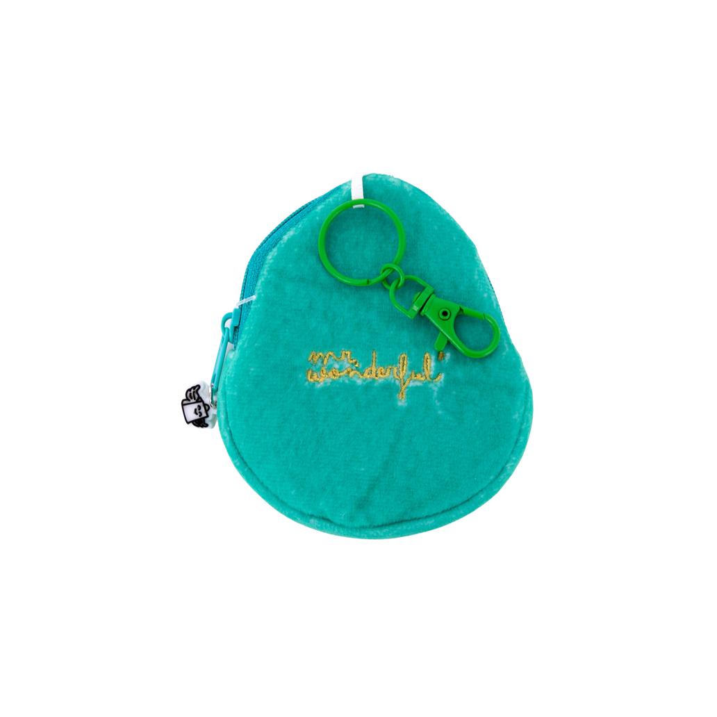 Bolsa com porta - chaves, mini caderno e folha de autocolantes - Abacate Mr. Wonderful - Papelaria Encantada