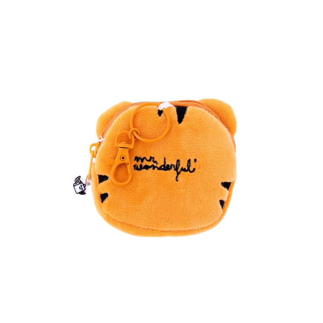 Bolsa com porta - chaves, mini caderno e folha de autocolantes - Tigre Mr. Wonderful - Papelaria Encantada
