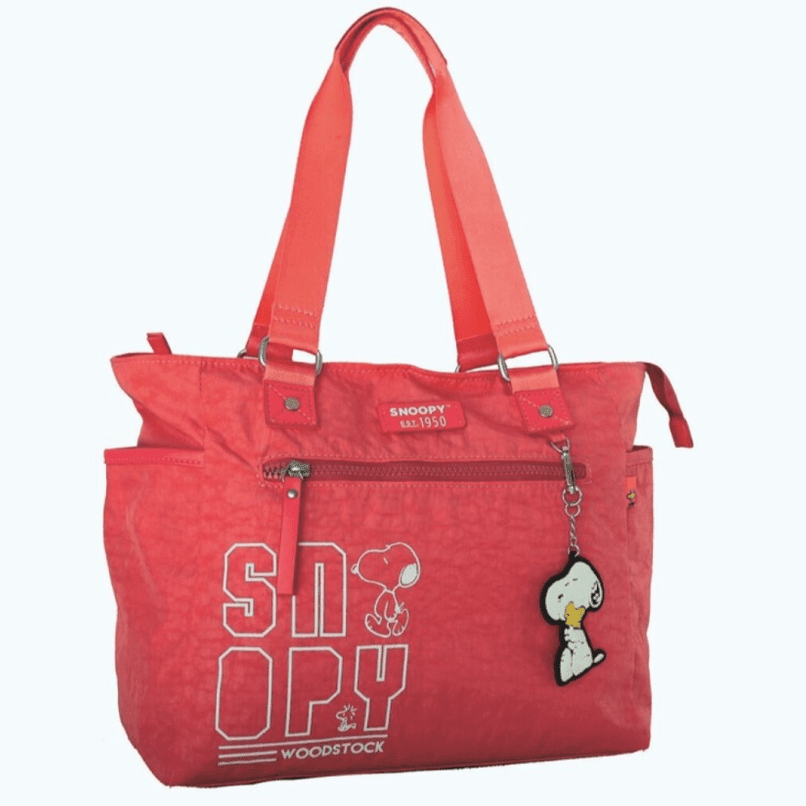 Bolsa de Mão totebag Snoopy Rosa - Papelaria Encantada