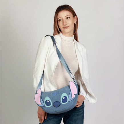Bolsa oval azul Lilo e Stitch Roy - Papelaria Encantada