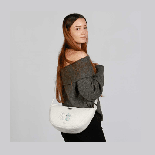 Bolsa Oval Roy Off-white Lilo e Stitch Lilo e Stitch Tender - Papelaria Encantada
