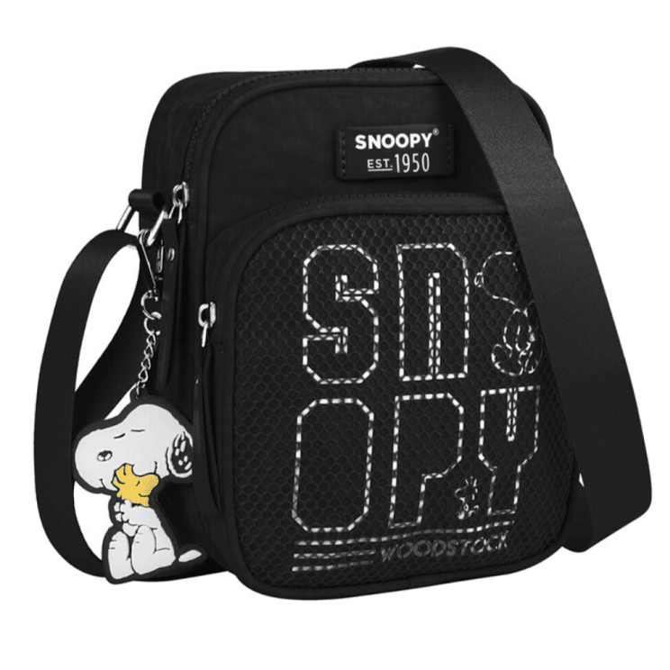 Bolsa Snoopy Preto - Papelaria Encantada
