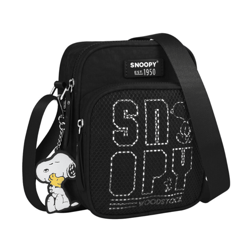 Bolsa Snoopy Preto - Papelaria Encantada