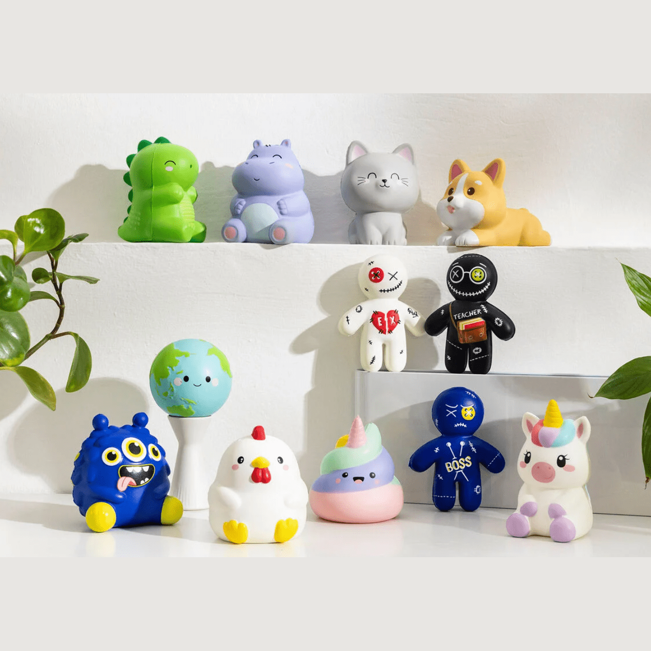 Boneco anti - stress Monstro - Papelaria Encantada