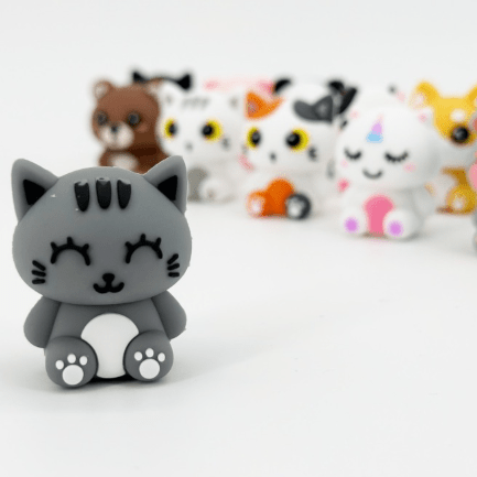 Borracha 3D itotal Gato Cinzento - Papelaria Encantada