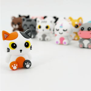 Borracha 3D itotal Gato Laranja - Papelaria Encantada