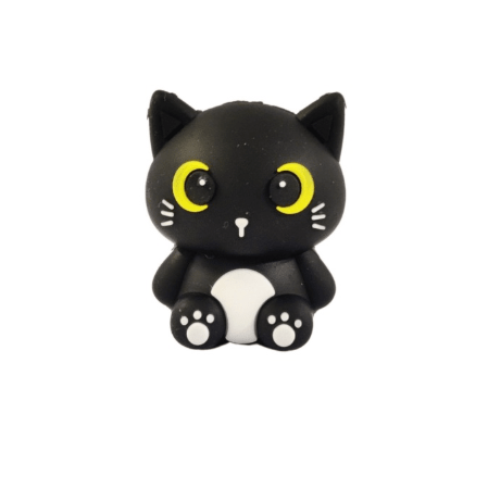 Borracha 3D itotal Gato Preto - Papelaria Encantada