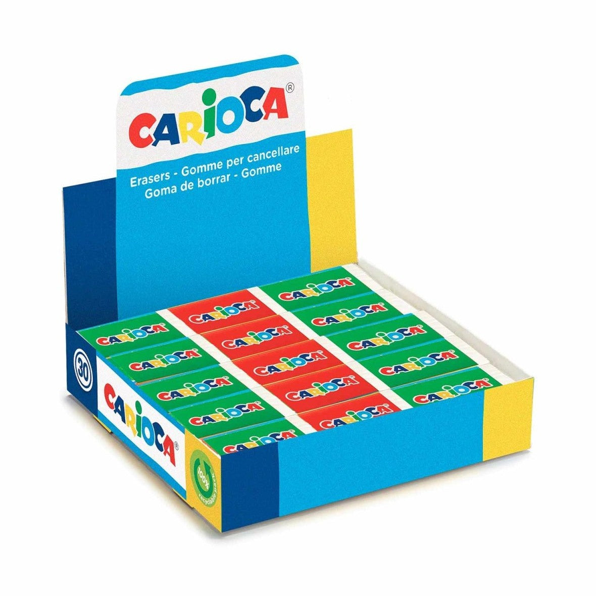 Borracha Carioca B30 pequena branca - Papelaria Encantada