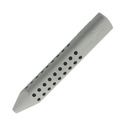 Borracha FABER-CASTELL Grip 2001 cinza triangular - Papelaria Encantada
