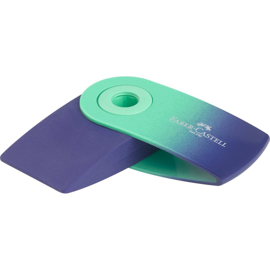Borracha Faber - Castell Mini Sleeve Flow edition Buzzing blue - Papelaria Encantada