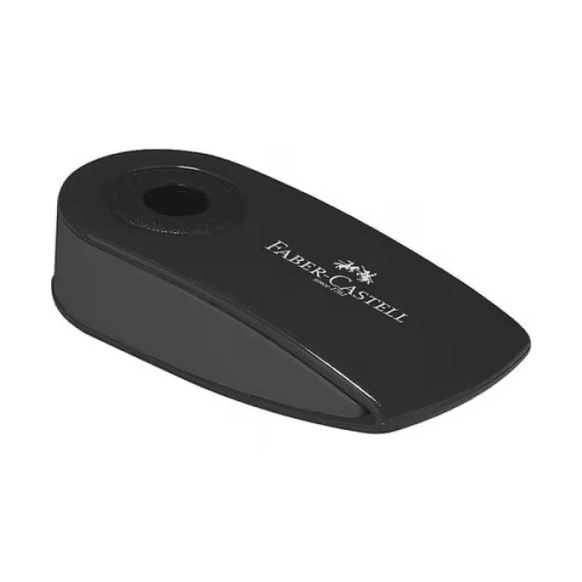 Borracha Faber-Castell Mini Sleeve Preto - Papelaria Encantada